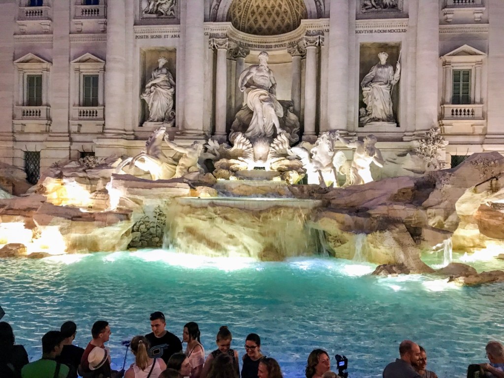 Trevi Fountain at night