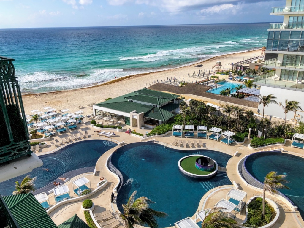 View from King Superior room with ocean view at Sandos Cancun